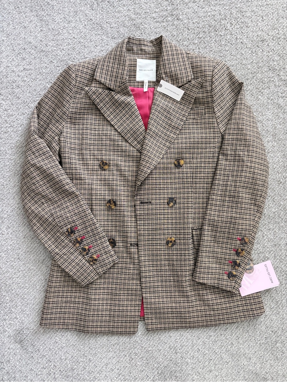 NWT Anthropologie Avec Les Filles Ashton double-breasted blazer size S